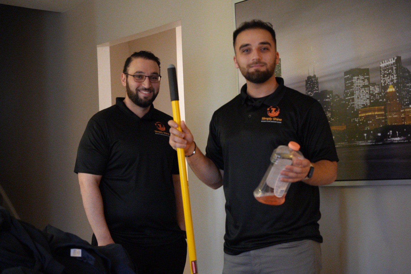 Simply Shine staff prepared for professional cleaning